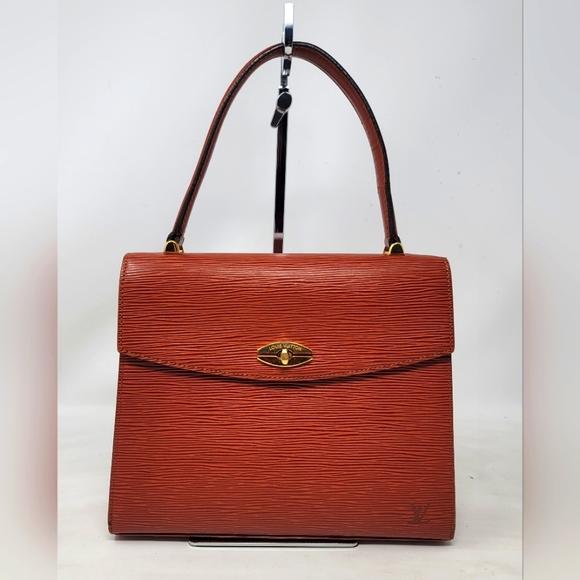 Louis Vuitton Malesherbes Epi Leather Leather Top Handle Hand Bag Authentic - Picture 1 of 15